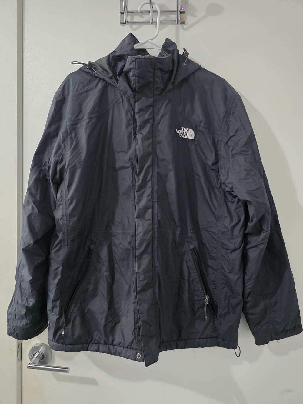 The North Face Men's Black Hooded Rain Jacket